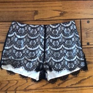 Lush Black Lace Shorts
